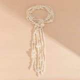 Vintage Tassel Beads Choker Necklace for Women