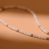 Heart Choker Shell Beads Stainless Necklace for Women