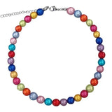 Y2K 90s Reflective Pearl Choker Hip Hop Rock Punk Jewelry
