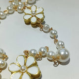 Long Pearl Necklace Double Layer Pendant