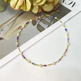 Boho Pearl Choker Necklace for Women - Summer Beach Jewelry