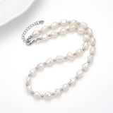 Vintage Freshwater Pearl Necklace Baroque Pearls Bead Chain Wedding