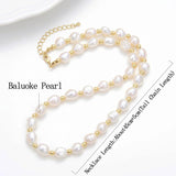 Vintage Freshwater Pearl Necklace Baroque Pearls Bead Chain Wedding