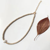 Women Rainbow Flat Pearl Necklace Party Boho