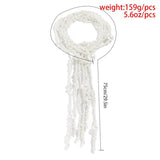 Multilayer Pearl Long Chain Necklace for Women Vintage Tassel Beads Choker