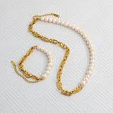 Bowknot Choker Freshwater Pearl Necklace YS498