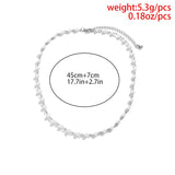 Men's Short Choker Necklace with Small Pearl Beads Chain