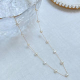 Baroque Pearl Choker Necklace Stainless Steel Chain
