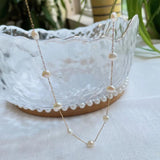 Baroque Pearl Choker Necklace Stainless Steel Chain