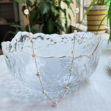 Baroque Pearl Choker Necklace Stainless Steel Chain