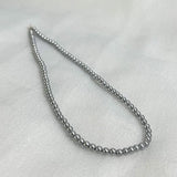 Dark Grey 4mm Shell Pearl Necklace