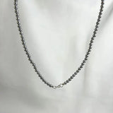 Dark Grey 4mm Shell Pearl Necklace
