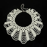 Sweet Braided Chain Pearls Necklace for Women