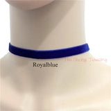 6 PCS Wine Red Velvet Choker Necklace Set for Women