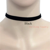 6 PCS Wine Red Velvet Choker Necklace Set for Women