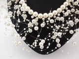 Simulated Pearl Necklaces Beads Collar Choker For Women Long Pendant