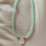 Freshwater Pearl Pendant Necklace Crystal Beads Choker