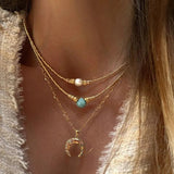 Freshwater Pearl Pendant Necklace Crystal Beads Choker