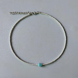 Silver-color Glass Bead Necklace with Natural Pearl Embellishment