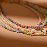 Mother of Pearl Beads Initial Necklace Y2K Shell Choker