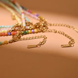 Mother of Pearl Beads Initial Necklace Y2K Shell Choker