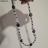 Goth Punk Hip Hop #8 Beads Choker Grunge Necklaces Rock Dice Pearl Strand Chains