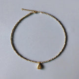 Crystal Beads Necklace Water Drop Shell Eye Pendant