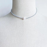 Crystal Beads Necklace Water Drop Shell Eye Pendant