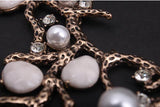 Pearl Bib Choker Necklace Exaggerated Statement Jewelry