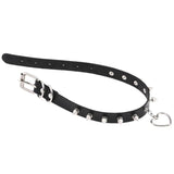 Spiked Choker Necklace Harajuku Goth Punk Leather Heart Chocker
