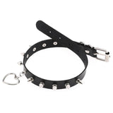 Spiked Choker Necklace Harajuku Goth Punk Leather Heart Chocker