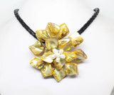 70mm Flower Pendant Necklace Baroque Shell Mother of Pearl