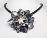 70mm Flower Pendant Necklace Baroque Shell Mother of Pearl