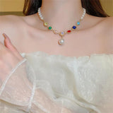 Crystal Choker Necklaces for Women Pearl Necklaces Weddings