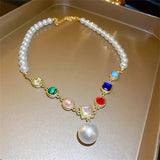 Crystal Choker Necklaces for Women Pearl Necklaces Weddings