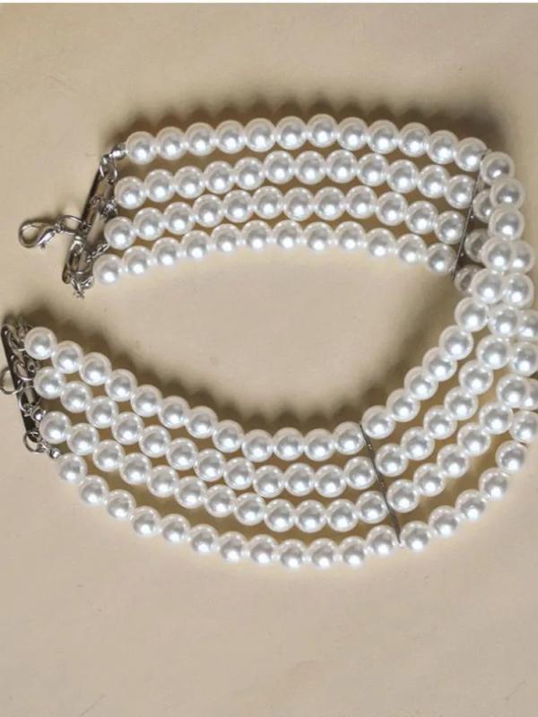 French Baroque Pearl 4 Layer Necklace