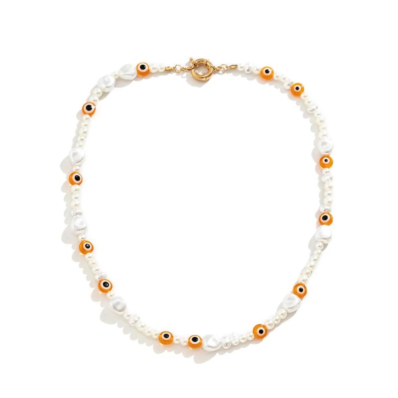 Devil's Eye Necklace for Men hip hop Beaded Accessories