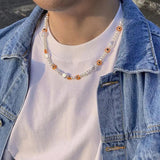 Devil's Eye Necklace for Men hip hop Beaded Accessories