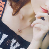 Classic Stainless Steel Roman Letter Necklace Women Statement Necklace