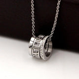 Classic Stainless Steel Roman Letter Necklace Women Statement Necklace