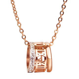 Classic Stainless Steel Roman Letter Necklace Women Statement Necklace