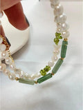 Jade Necklace Pearl Chain Ancient Ethnic Jewelry