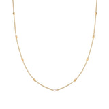 Freshwater Pearl Rice Bead Necklace Clavicle Chain 18K Jewelry