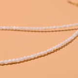 Mother of Pearl Initial Choker Natural Shell Beads Necklace for Women