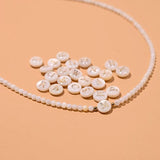 Mother of Pearl Initial Choker Natural Shell Beads Necklace for Women