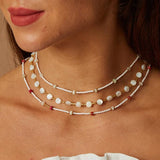 Bohemia Shell Stone Pearl Seed Beads Choker Necklace Women Sweet Collar Jewelry