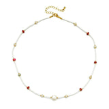 Bohemia Shell Stone Pearl Seed Beads Choker Necklace Women Sweet Collar Jewelry