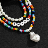 Boho Colorful Beads & Pearl Choker for Men