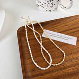 Vintage Baroque Pearl Necklace Shell Beads Choker Wedding Bridal Accessory