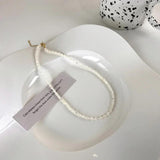 Vintage Baroque Pearl Necklace Shell Beads Choker Wedding Bridal Accessory